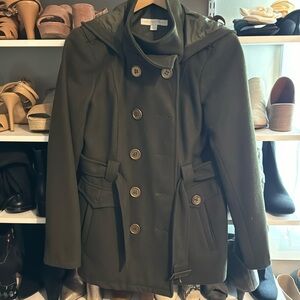 Army green winter coat